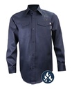 GLOBATECH - 629FR Fireproof Work Shirt L.S. Unisex (NAVY) - 13122 (AVG) + 13127 (NUQUE)