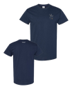 GLOBATECH - 5000 Unisex Cotton T-shirt (NAVY) - S14322 (AVG) + S14332 (NUQUE)