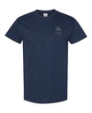 GLOBATECH - 5000 t-shirt en coton unisexe (MARINE) - S14322 (AVG) + S14332 (NUQUE)