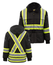 GLOBATECH - WK700 Unisex Winter Safety Coat (BLACK) - 13122-4 (MG) + 13127 (MD)
