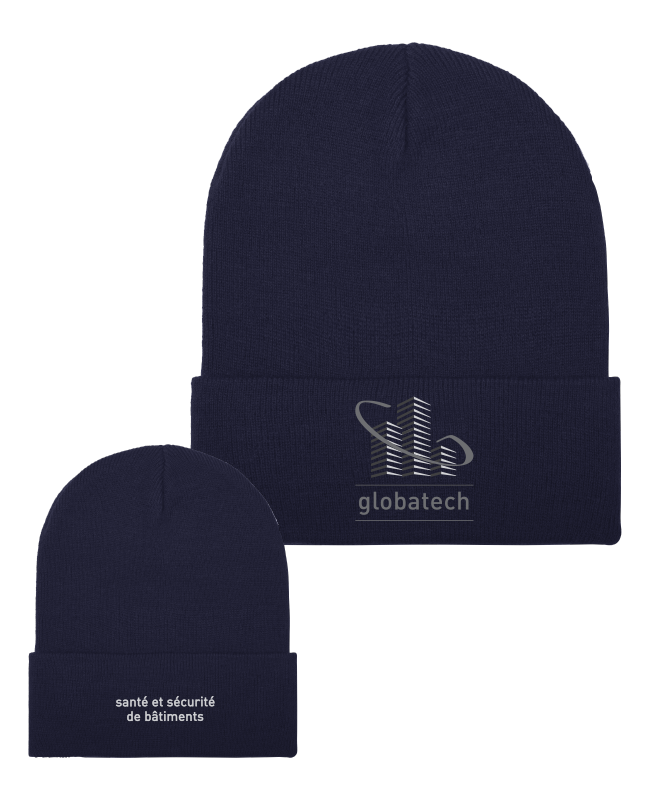 GLOBATECH - 912 Tuque à rebord - BR. 13122-4 (AV) - BR. 13127 (DOS)