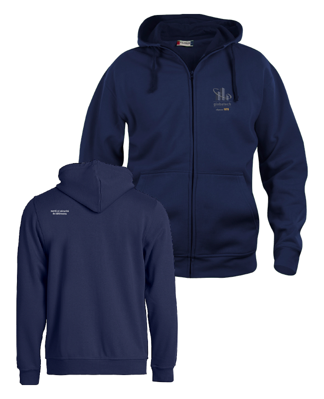 GLOBATECH - MQK00109 - Veste molleton à capuchon unisexe - BR. 13122 (AVG) + BR. 13127 (OG)