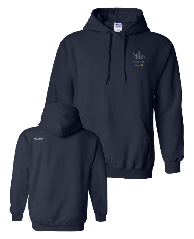 GLOBATECH - 18500 Unisex Hooded Fleece (NAVY) - S14322 (AVG) + S14332 (OG)