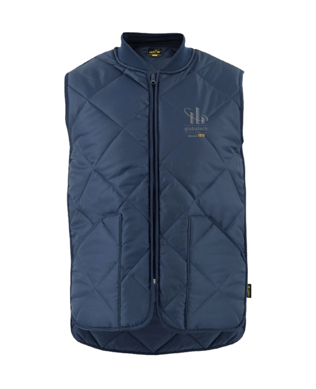 GLOBATECH - WK027 Unisex Quilted Work Jacket (NAVY) - 13122 (AVG) + 13127 (NUQUE)