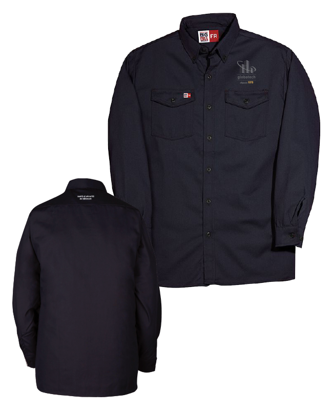 GLOBATECH - 147BDUS7 Industrial Work Shirt (NAVY) - 13122 (AVG) + 13127 (NUQUE)