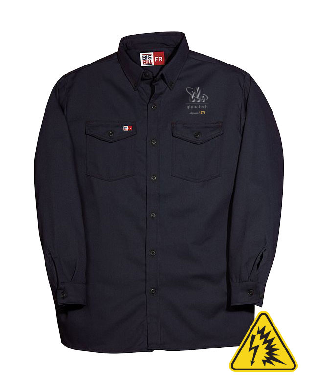 GLOBATECH - 147BDUS7 Industrial Work Shirt (NAVY) - 13122 (AVG) + 13127 (NUQUE)